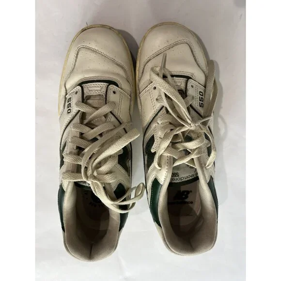 New Balance x Aime Leon Dore 550 Sneakers in White Green - Picture 3 of 9